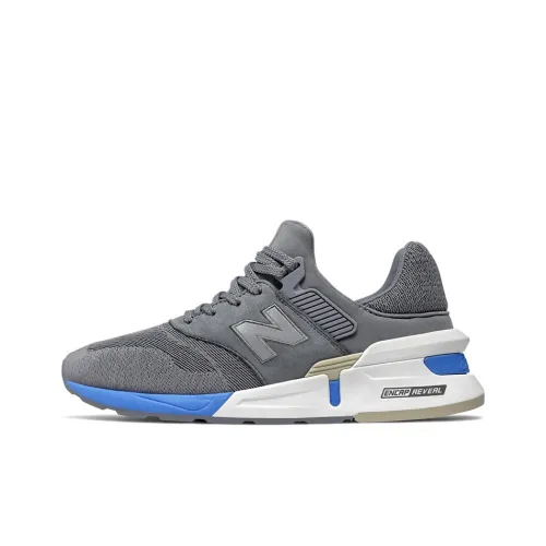 New Balance NB 997S Cushioning Wear-Resistant Low-Top Marathon Running kids shoes Unisex Gray Blue D-Width