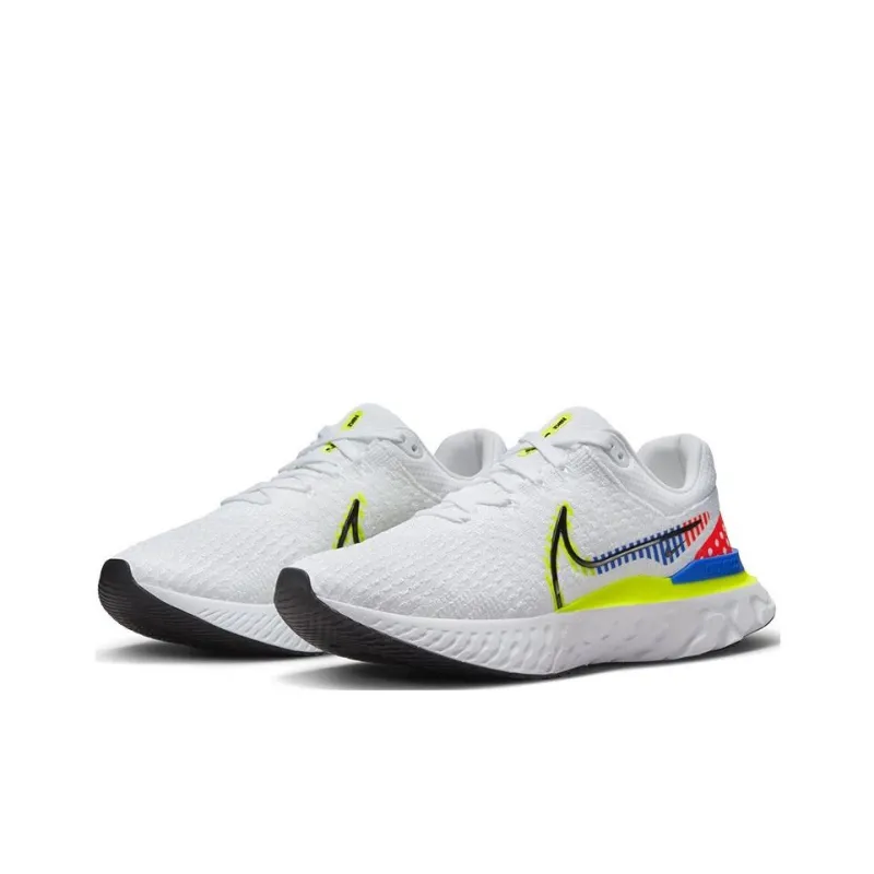 Nike React Infinity Run Flyknit 3 Premium White Volt Racer Blue-1