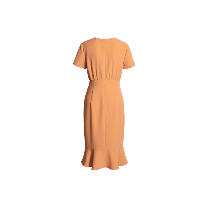 ROEYSHOUSE Short Sleeved Dress Women's Orange-1
