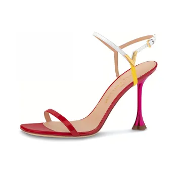 LOUIS VUITTON Blossom Strap Sandals 9.5cm Women's Red
