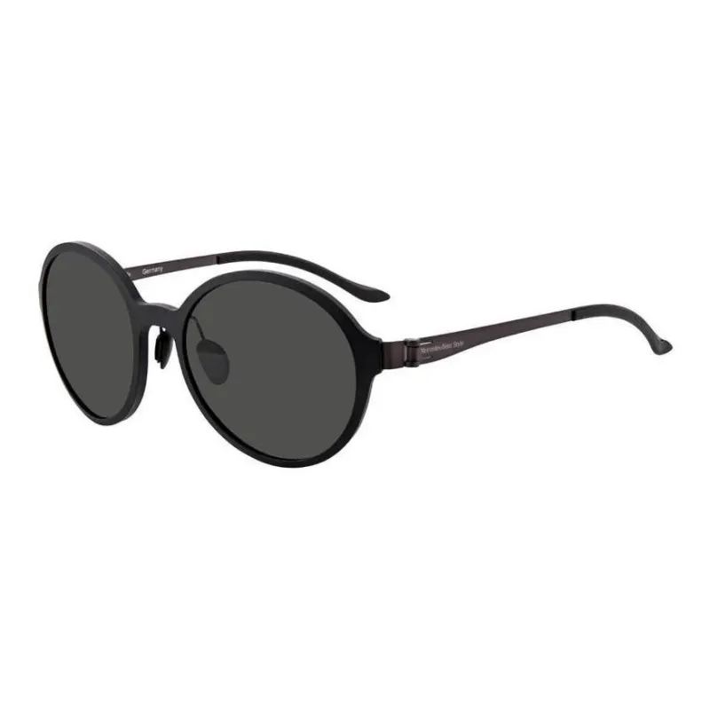 Mercedes Benz Metal Oval Sunglasses Men's Black-0