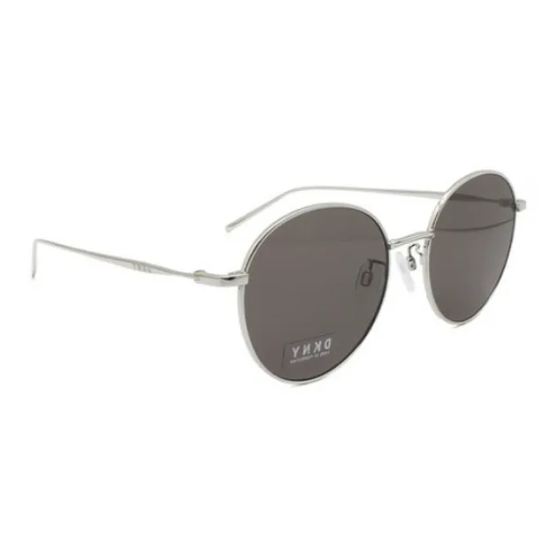 DKNY Metal Round Sunglasses Women's Silver-1