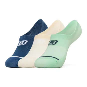 Skechers Colorful No Show Socks Unisex 3 Pack