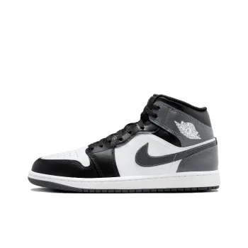 JORDAN 1 Mid Black White Iron Grey