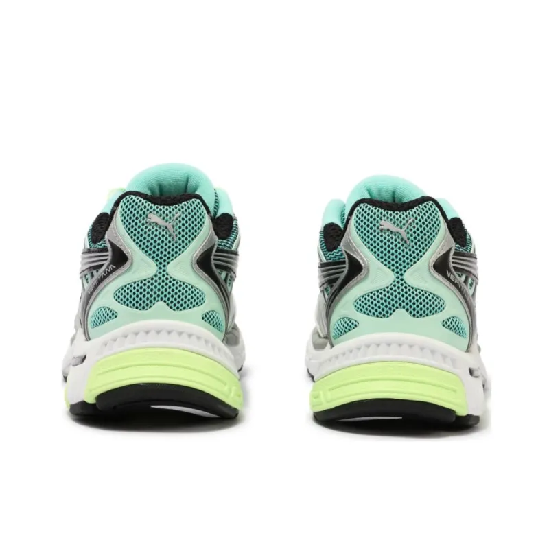 PUMA Slip Resistant Low Top Chunky Sneakers Unisex Green Black-3