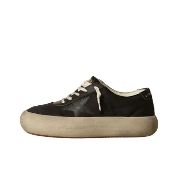 Golden Goose Space Star Low Top Stylish Skateboarding Shoes Men's Black Vintage Version