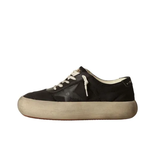 Golden Goose Space Star Low Top Stylish Skateboarding Shoes Men's Black Vintage Version