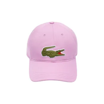 LACOSTE Organic Cotton Baseball Caps Unisex Pink
