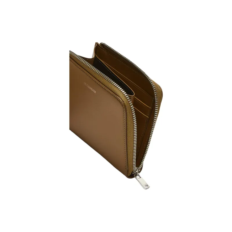 JIL SANDER Calfskin Card Holder Men's Honey Gold-2