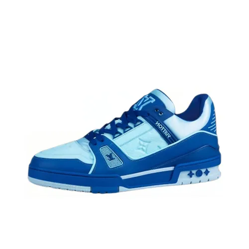 LOUIS VUITTON Trainer Casual Shoes Men Low-Top Blue