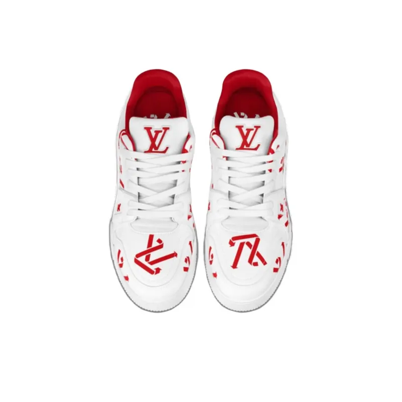 LOUIS VUITTON Lv Trainer Sneakers 'White Red'-2