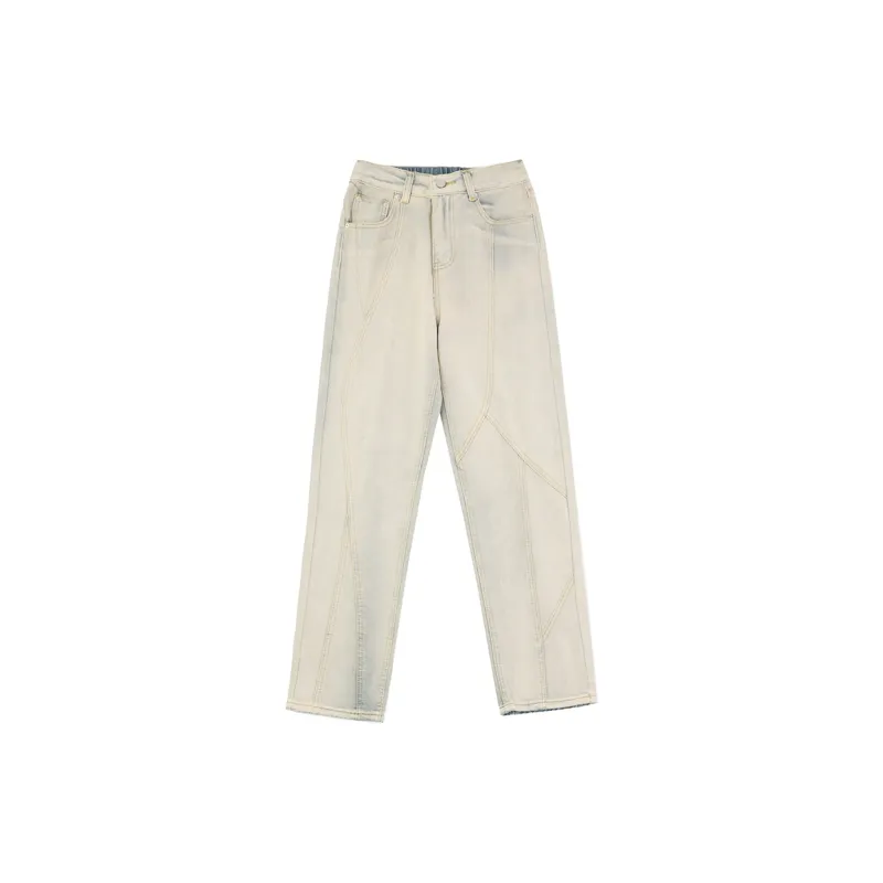 FONDLOOK Jeans Unisex Yellow Mud-1