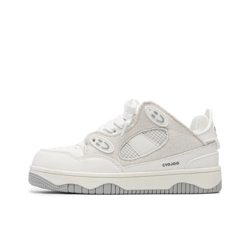 CVOJOO Gift Box Set, Puffy Shoes Low Top Skateboard Shoes Unisex White-1