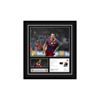 Three For Harvey Hand-Signed Barcelona Classic Photo Included EM Certificate With Ultra-Mounted Framing