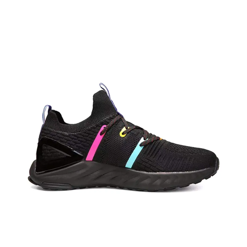 PEAK State Pole 1.0 Plus Cushioning Anti Slip And Wear Resistant Low Top Running Shoes Men's Black Red Blue-1