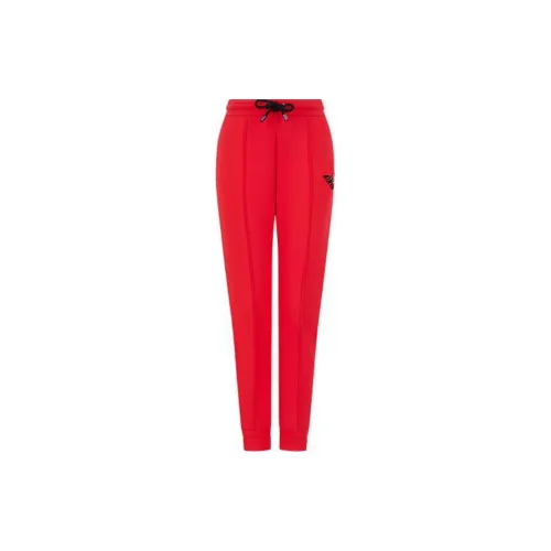 EMPORIO ARMANI Knitted Sweatpants Women's Red