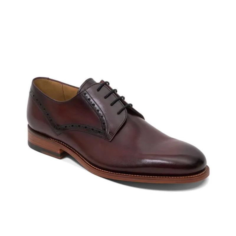 BARKER Trent Dress Shoes Men's Brown Red-2