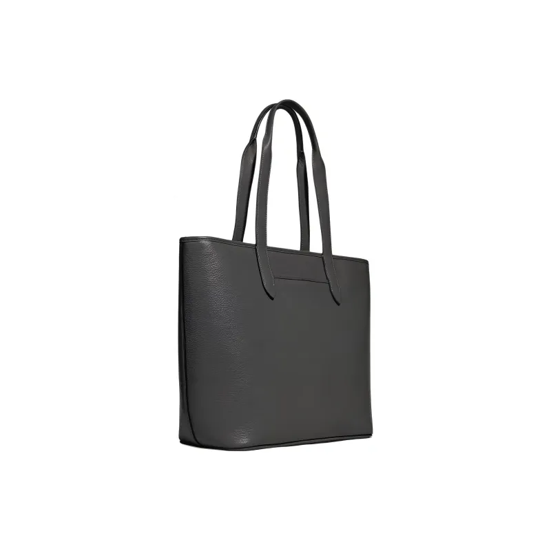 COACH Sullivan Pebbled Leather Tote Bag, Shopping Bag, Shoulder Bag, Handbag Tubas Men's Black Gray-1