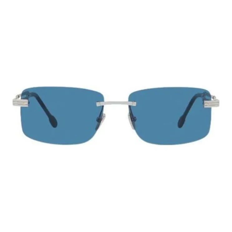 FRED Metal Acetate Rectangular Sunglasses Women's Silver-2