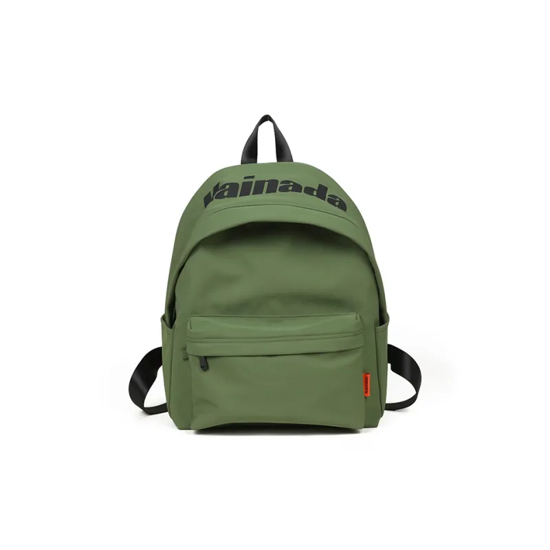 OURFUN Nylon Backpack Unisex Black/Violet/Orange/Army Green-3