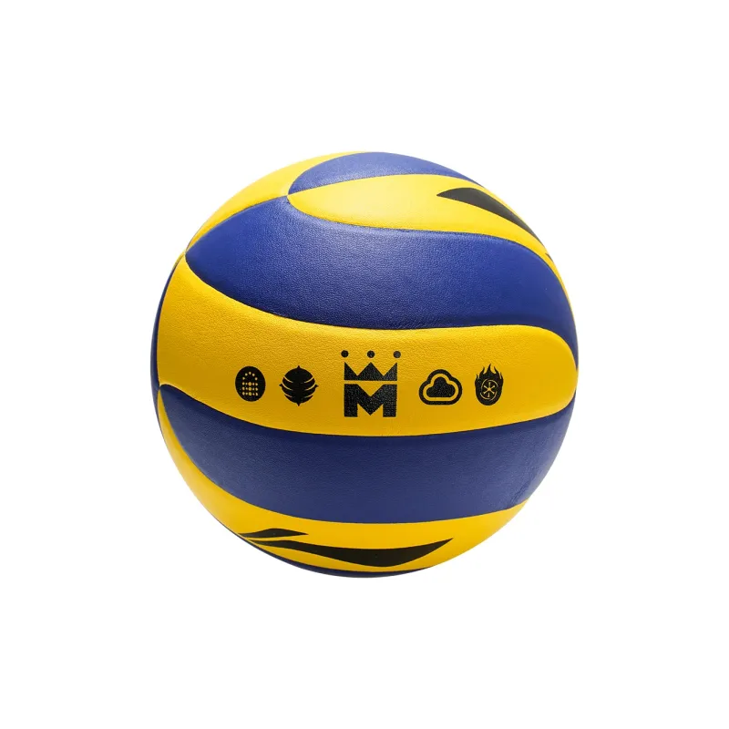 LiNing PU Size 5 Ball Volleyball Unisex Yellow Blue-6