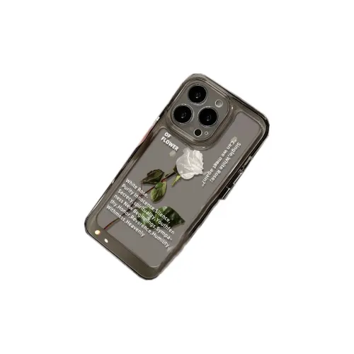 GYKZ TPU Material Transparent Minimalist Rose Phone Case Compatible With Apple 15/Apple 14/Apple 13.
