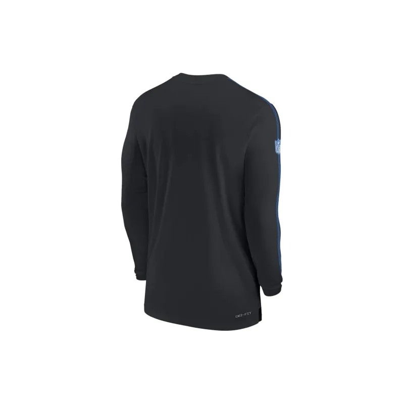 Nike Detroit Lions Men's Dri-FIT NFL Long-Sleeve Top Soccer Jerseys Men's Black-1