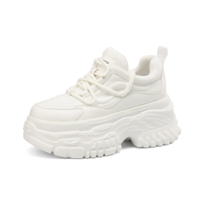 BOERDIQI Breathable Support Height Increasing Low Top Chunky Sneakers Women's-1
