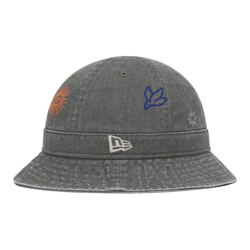 New Era Cotton, Polyester Bucket Hats Unisex Gray-2