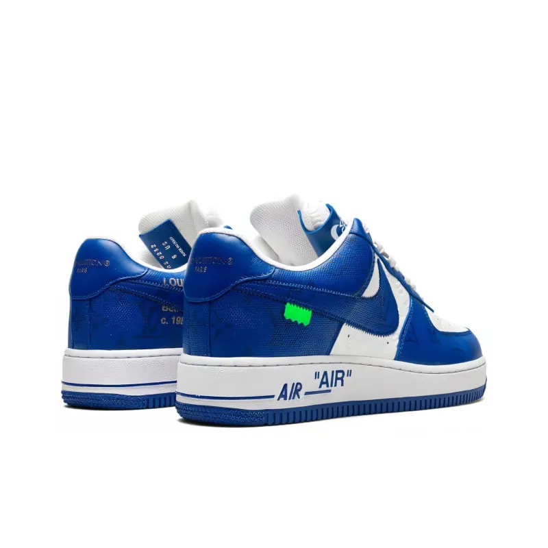 Nike X LOUIS VUITTON Air Force 1 Low By Virgil Abloh 'Blue White'-3