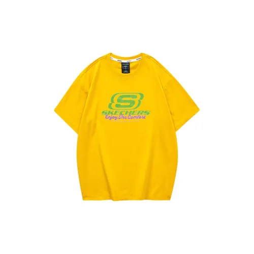 Skechers Colorful T-Shirts Unisex Gold Mine Yellow