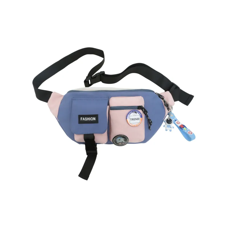 OURFUN Nylon Sling Bag Unisex Black/Green/Blue/Pink-6