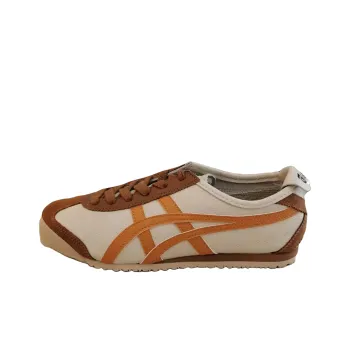 Onitsuka Tiger MEXICO 66 Anti Slip Wear Resistant Low Top Casual Shoes Unisex Beige Brown Orange