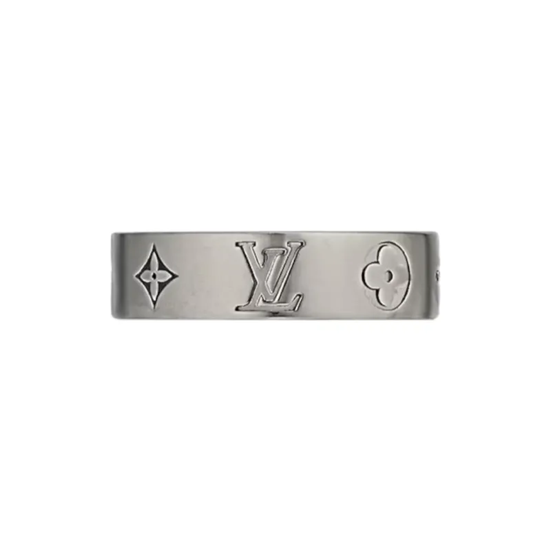 LOUIS VUITTON M1181S Lv Mosaic Thin Ring-1