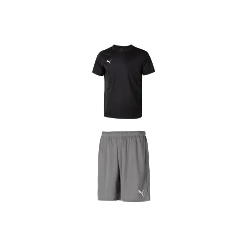 PUMA Casual Sportswear Men Set Black Tops+Gray Shorts