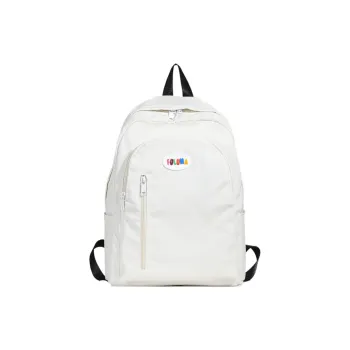 OURFUN Nylon Fabric Backpack Ecru/Black/Pink/Violet/Orange/Emerald Green/Blue