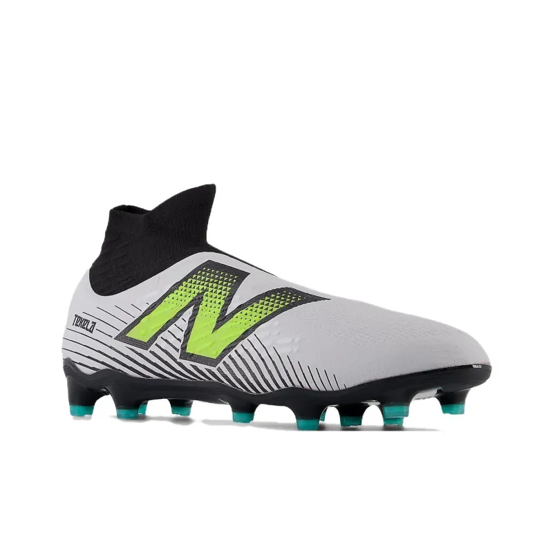 New Balance Tekela V4 FG Rubber Long Studs Anti Slip Wear Resistant Soccer Shoes Unisex White-2