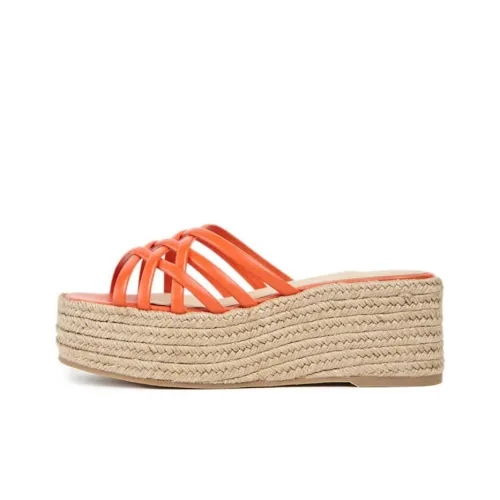 Paloma Barceló Slide Slippers 5.5cm Women's Orange