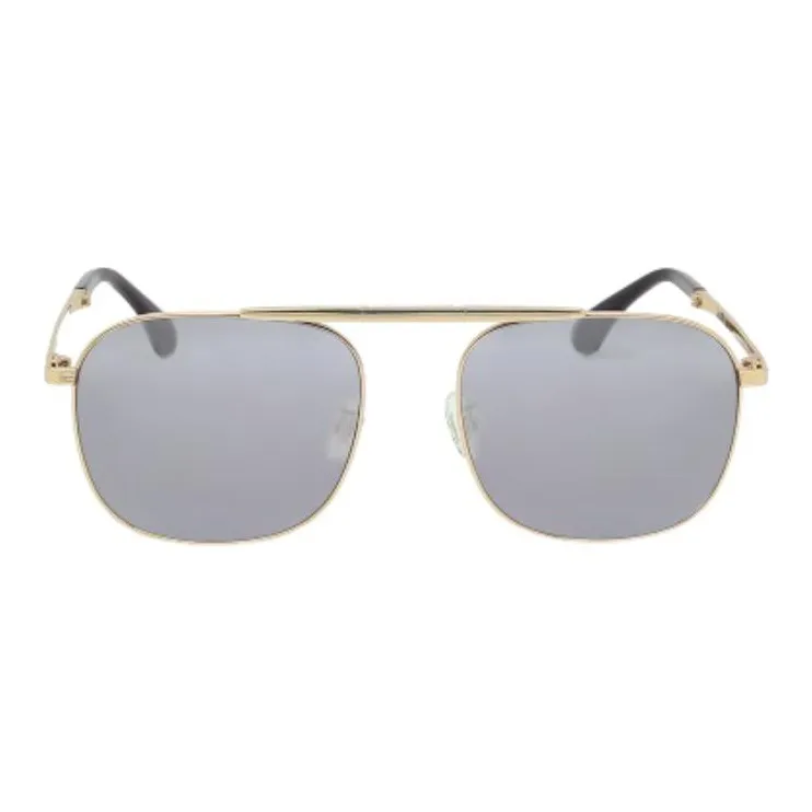 KESSLER Acetate Titanium Aviator Sunglasses Unisex Gold-0