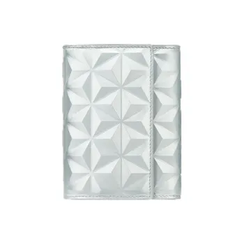 S. T.DUPONT Grain Calfskin Wallet Women's Silver
