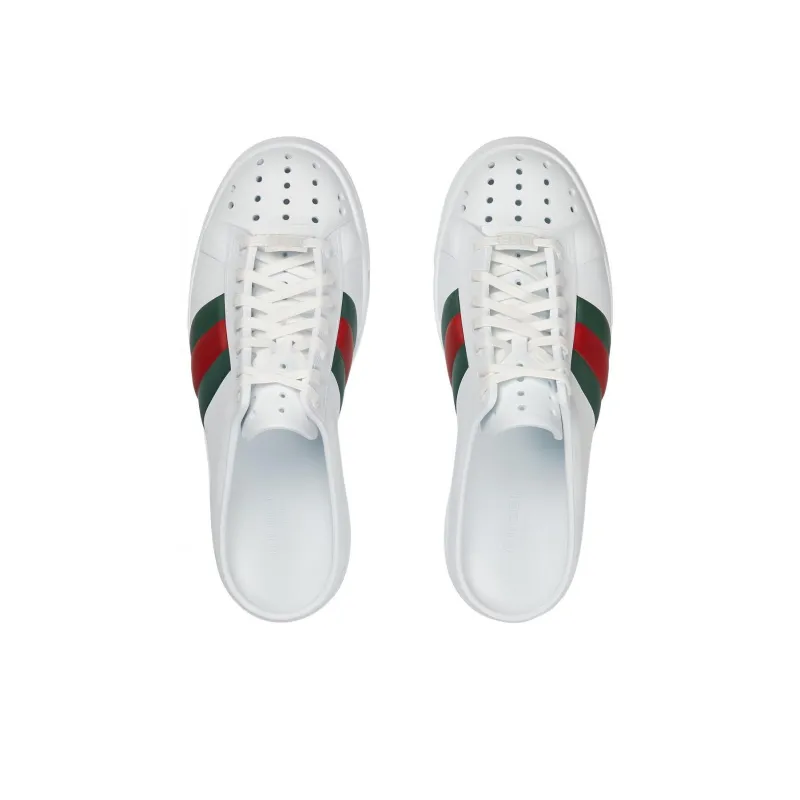 GUCCI ACE Wrap toe Slippers Men's White-2