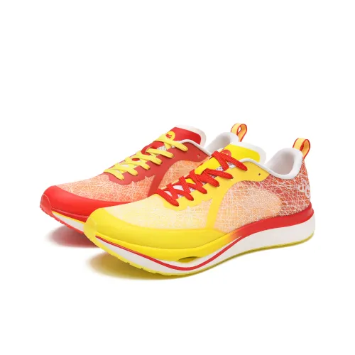 50 Running Shoes Unisex Low-Top Mismatched Color - Radiant Gold/Scarlet