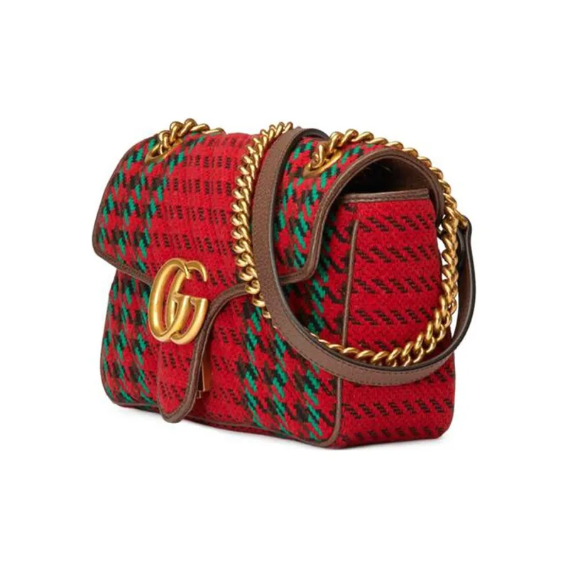 GUCCI Marmont Wool Chain Crossbody Bag, Shoulder Bag Women's-1