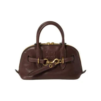 MIU MIU Nappa Leather Shoulder Bag Crossbody Bag Handbag Women's Briarwood