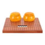 Red Sandalwood Solid Wood Chessboard+Spruce Canister+Single-Sided Cloud Pattern with Multiple Gifts