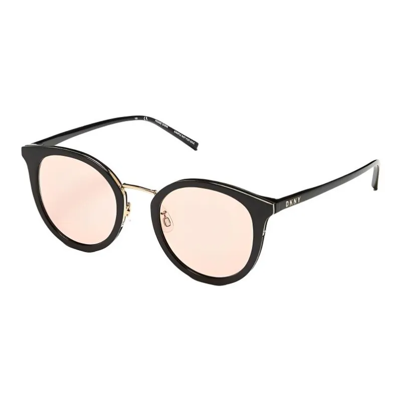 DKNY Round Sunglasses Unisex Black-0