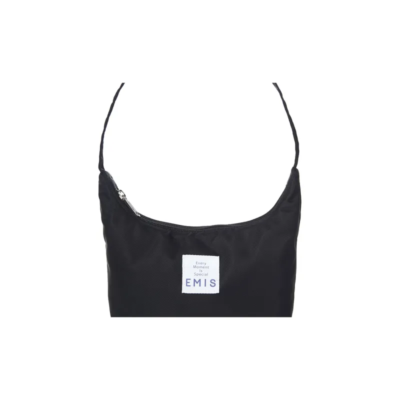 Emis Polyester Hobo Bag, Handbag, Shoulder Bag Unisex Black-3