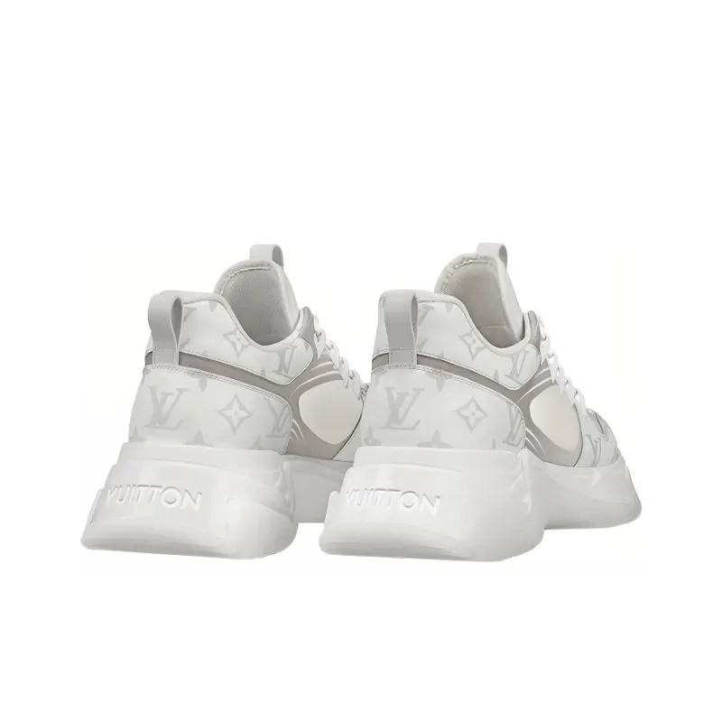 LOUIS VUITTON Run Away Cushioning Wear-Resistant Low-Top Casual Shoes Men's White-2