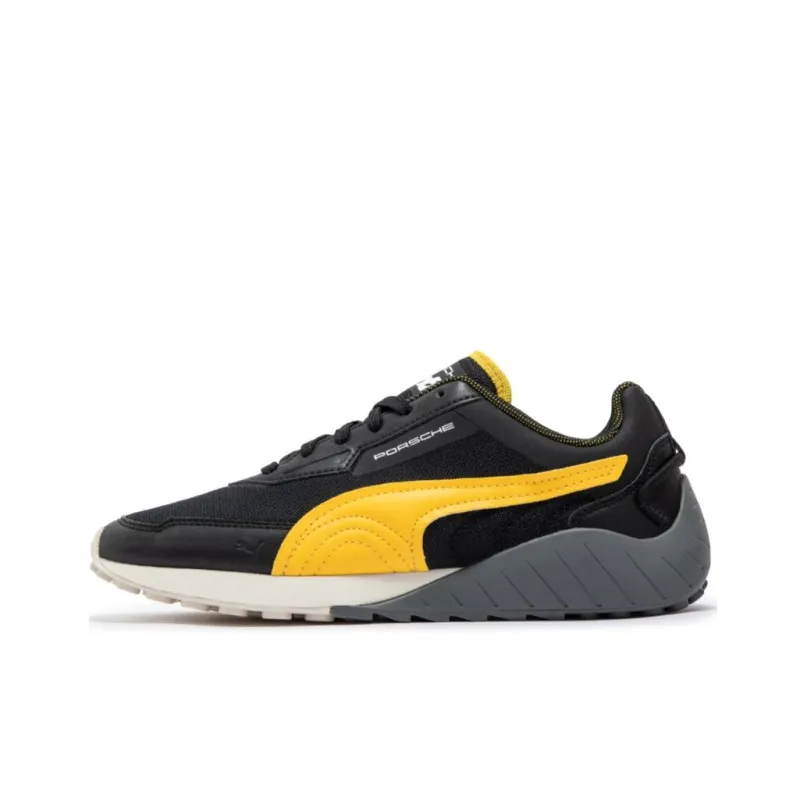 PUMA PUMA PORSCHE DESIGN Anti Slip Wear Resistant Low Top Casual Shoes Unisex Black Yellow-0