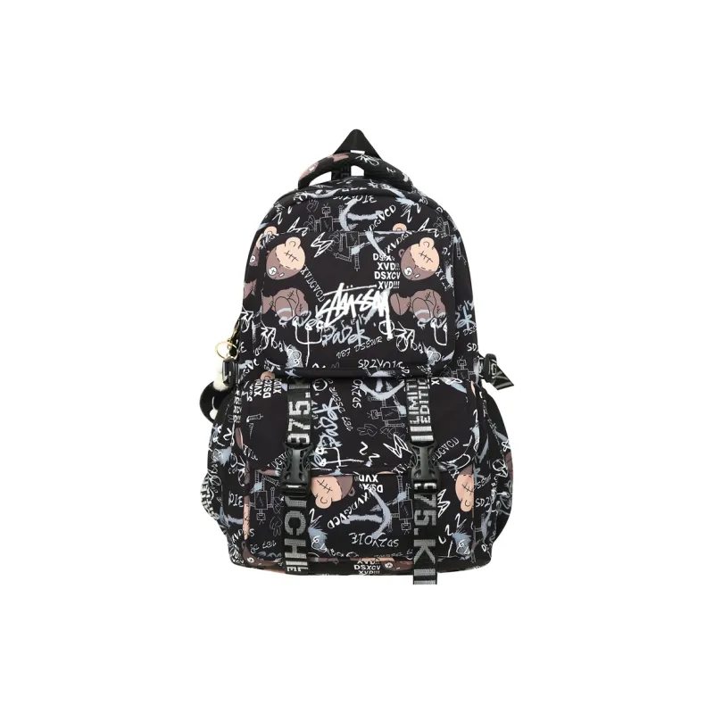 Venerable Brahma Nylon Backpack Regular Unisex White/Black/Gray/Orange-9